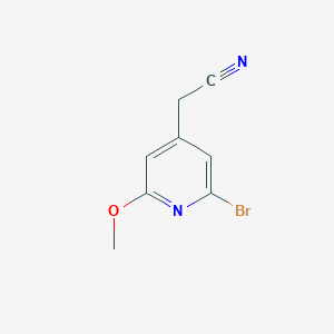 molecular formula C8H7BrN2O B12957569 2-(2-Bromo-6-methoxypyridin-4-yl)acetonitrile 