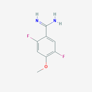 molecular formula C8H8F2N2O B12957579 2,5-Difluoro-4-methoxybenzimidamide 