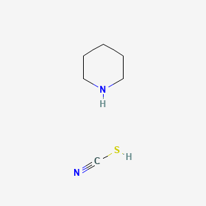 molecular formula C6H12N2S B1295761 Thiocyanic acid, compd. with piperidine (1:1) CAS No. 22205-64-7