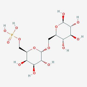 ((2R,3R,4S,5R,6S)-3,4,5-Trihydroxy-6-(((2R,3S,4S,5R,6R)-3,4,5,6-tetrahydroxytetrahydro-2H-pyran-2-yl)methoxy)tetrahydro-2H-pyran-2-yl)methyl dihydrogen phosphate