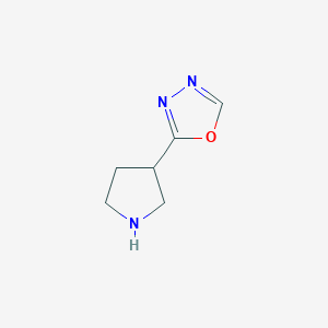 molecular formula C6H9N3O B12957614 2-(Pyrrolidin-3-yl)-1,3,4-oxadiazole 