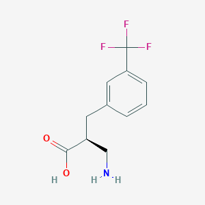 molecular formula C11H12F3NO2 B12957628 (S)-3-Amino-2-(3-(trifluoromethyl)benzyl)propanoic acid 