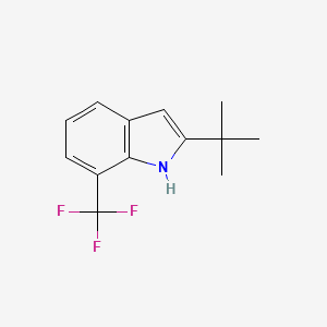 molecular formula C13H14F3N B12957651 2-(tert-Butyl)-7-(trifluoromethyl)-1H-indole 