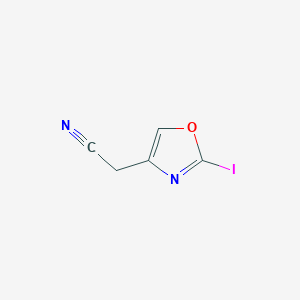 2-(2-Iodooxazol-4-yl)acetonitrile