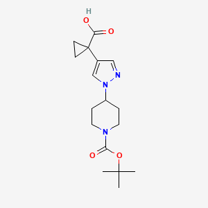 1-(1-(1-(tert-Butoxycarbonyl)piperidin-4-yl)-1H-pyrazol-4-yl)cyclopropane-1-carboxylic acid