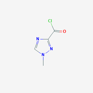 molecular formula C4H4ClN3O B12957758 1-Methyl-1H-1,2,4-triazole-3-carbonyl chloride 