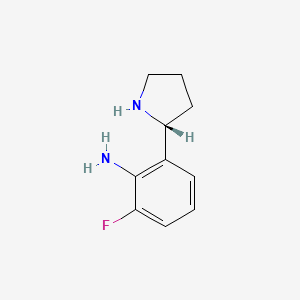 (R)-2-Fluoro-6-(pyrrolidin-2-yl)aniline