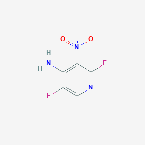 molecular formula C5H3F2N3O2 B12957812 2,5-Difluoro-3-nitropyridin-4-amine 