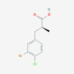 molecular formula C10H10BrClO2 B12957822 (S)-3-(3-Bromo-4-chlorophenyl)-2-methylpropanoic acid 