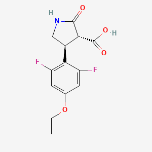 Rel-(3R,4S)-4-(4-ethoxy-2,6-difluorophenyl)-2-oxopyrrolidine-3-carboxylic acid