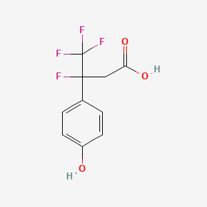 3,4,4,4-Tetrafluoro-3-(4-hydroxyphenyl)butanoic acid