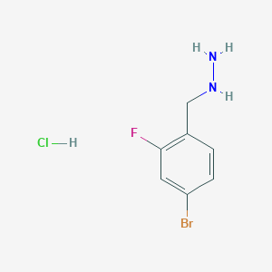 molecular formula C7H9BrClFN2 B12957862 (4-Bromo-2-fluorobenzyl)hydrazine hydrochloride 