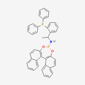 N-[1-(2-diphenylphosphanylphenyl)ethyl]-12,14-dioxa-13-phosphapentacyclo[13.8.0.02,11.03,8.018,23]tricosa-1(15),2(11),3,5,7,9,16,18,20,22-decaen-13-amine