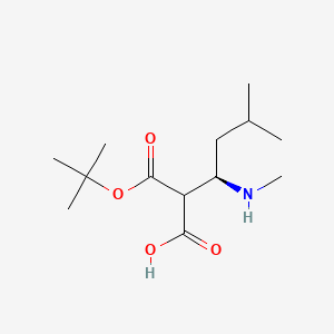 molecular formula C13H25NO4 B12957936 (3R)-2-(tert-Butoxycarbonyl)-5-methyl-3-(methylamino)hexanoic acid 