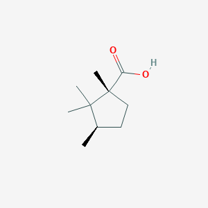 molecular formula C10H18O2 B12957950 (1R,3R)-1,2,2,3-tetramethylcyclopentane-1-carboxylic acid 