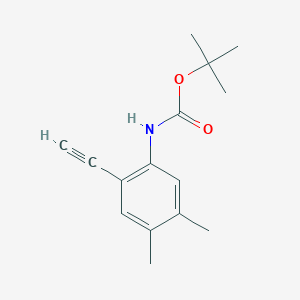 molecular formula C15H19NO2 B12957971 tert-Butyl (2-ethynyl-4,5-dimethylphenyl)carbamate 