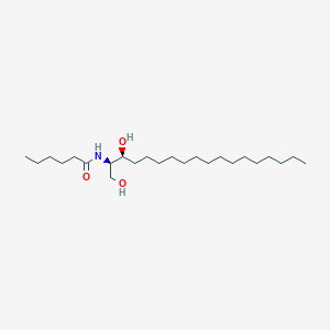 molecular formula C24H49NO3 B12957974 Hexanamide, N-[(1R,2S)-2-hydroxy-1-(hydroxymethyl)heptadecyl]-, rel- 