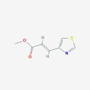 molecular formula C7H7NO2S B12957983 Methyl (E)-3-(thiazol-4-yl)acrylate 