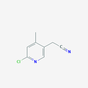 molecular formula C8H7ClN2 B12957985 2-(6-Chloro-4-methylpyridin-3-yl)acetonitrile 