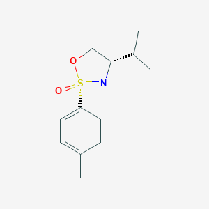 molecular formula C12H17NO2S B129580 (4S)-2-(4-Methylphenyl)-4-(propan-2-yl)-4,5-dihydro-1,2lambda~6~,3-oxathiazol-2-one CAS No. 145679-46-5