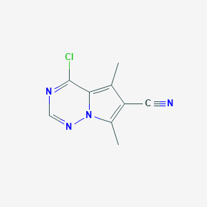 4-Chloro-5,7-dimethylpyrrolo[2,1-f][1,2,4]triazine-6-carbonitrile