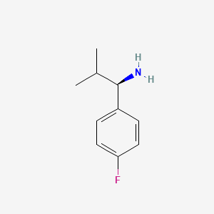 molecular formula C10H14FN B12958040 (R)-1-(4-Fluorophenyl)-2-methylpropan-1-amine 