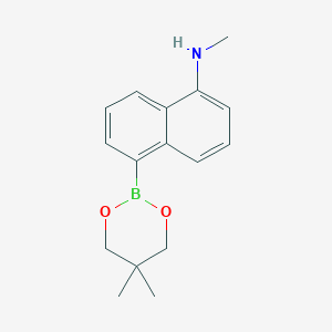 molecular formula C16H20BNO2 B12958077 5-(5,5-Dimethyl-1,3,2-dioxaborinan-2-yl)-N-methylnaphthalen-1-amine 