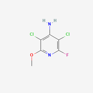 molecular formula C6H5Cl2FN2O B1295810 3,5-二氯-2-氟-6-甲氧基吡啶-4-胺 CAS No. 35622-80-1