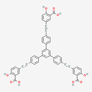 5-[2-[4-[3,5-bis[4-[2-(3-carboxy-4-hydroxyphenyl)ethynyl]phenyl]phenyl]phenyl]ethynyl]-2-hydroxybenzoic acid