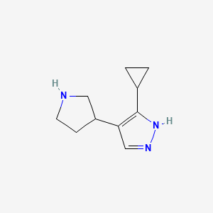 3-Cyclopropyl-4-(pyrrolidin-3-yl)-1H-pyrazole