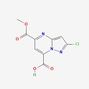 2-Chloro-5-(methoxycarbonyl)pyrazolo[1,5-a]pyrimidine-7-carboxylic acid