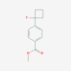 molecular formula C12H13FO2 B12958156 Methyl 4-(1-fluorocyclobutyl)benzoate 