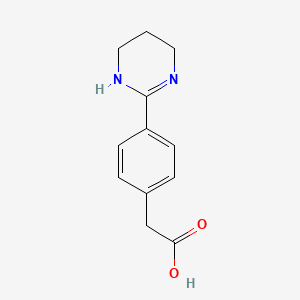 molecular formula C12H14N2O2 B12958183 2-(4-(1,4,5,6-Tetrahydropyrimidin-2-yl)phenyl)acetic acid 