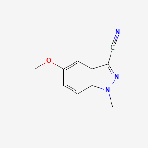 molecular formula C10H9N3O B12958201 5-Methoxy-1-methyl-1H-indazole-3-carbonitrile 