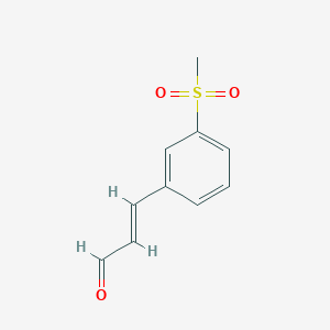 molecular formula C10H10O3S B12958227 2-Propenal, 3-[3-(methylsulfonyl)phenyl]- 