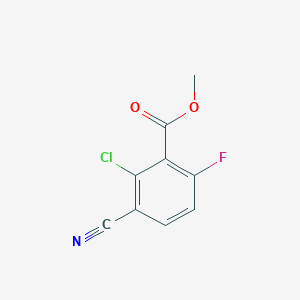 molecular formula C9H5ClFNO2 B12958298 Methyl 2-chloro-3-cyano-6-fluorobenzoate 