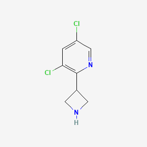 molecular formula C8H8Cl2N2 B12958318 2-(Azetidin-3-yl)-3,5-dichloropyridine 