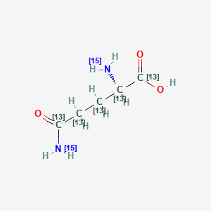 molecular formula C5H10N2O3 B12958336 L-Glutamine (13C5; 15N2) 