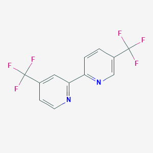 molecular formula C12H6F6N2 B12958338 4,4'-Di(trifluoromethyl)-2,2'-bipyridyl 