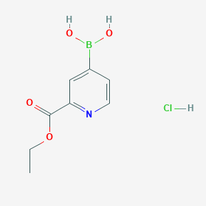 molecular formula C8H11BClNO4 B12958343 (2-(Ethoxycarbonyl)pyridin-4-yl)boronic acid hydrochloride CAS No. 741709-71-7