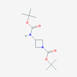 molecular formula C13H24N2O4 B12958365 N,1-Bis(Boc)-3-aminoazetidine 