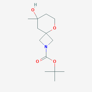 tert-Butyl 8-hydroxy-8-methyl-5-oxa-2-azaspiro[3.5]nonane-2-carboxylate