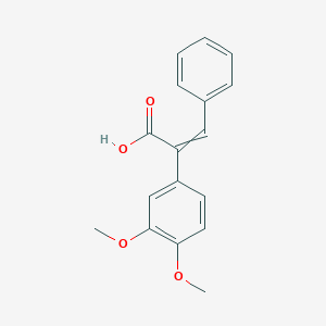 molecular formula C17H16O4 B1295839 2-(3,4-Dimethoxyphenyl)-3-phenylprop-2-enoic acid 
