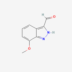 molecular formula C9H8N2O2 B12958395 7-Methoxy-1H-indazole-3-carbaldehyde 