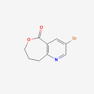 molecular formula C9H8BrNO2 B12958441 3-Bromo-8,9-dihydrooxepino[4,3-b]pyridin-5(7H)-one 