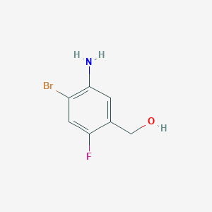 molecular formula C7H7BrFNO B12958467 (5-Amino-4-bromo-2-fluorophenyl)methanol 