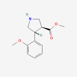 molecular formula C13H17NO3 B12958490 Methyl (3S,4R)-4-(2-methoxyphenyl)pyrrolidine-3-carboxylate 