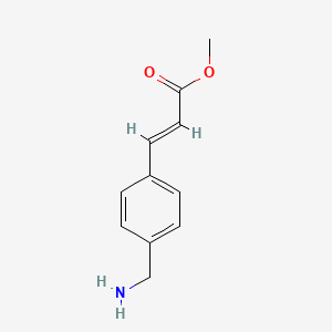 molecular formula C11H13NO2 B12958519 Methyl 3-(4-(aminomethyl)phenyl)acrylate 