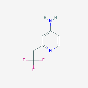 molecular formula C7H7F3N2 B12958527 2-(2,2,2-Trifluoroethyl)pyridin-4-amine 