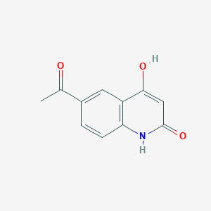 molecular formula C11H9NO3 B12958562 6-Acetyl-4-hydroxyquinolin-2(1H)-one 